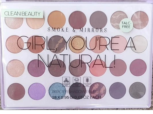 Smoke & Mirrors Clean Beauty 28-Piece ‘Girl, You’re a Natural’ Eyeshadow Palette – New & Sealed